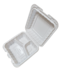 Take Out Container 8 x 8 inch 3 Compartment- 150/Case